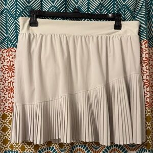 SPANX Asymmetrical Off-White Tennis Skirt